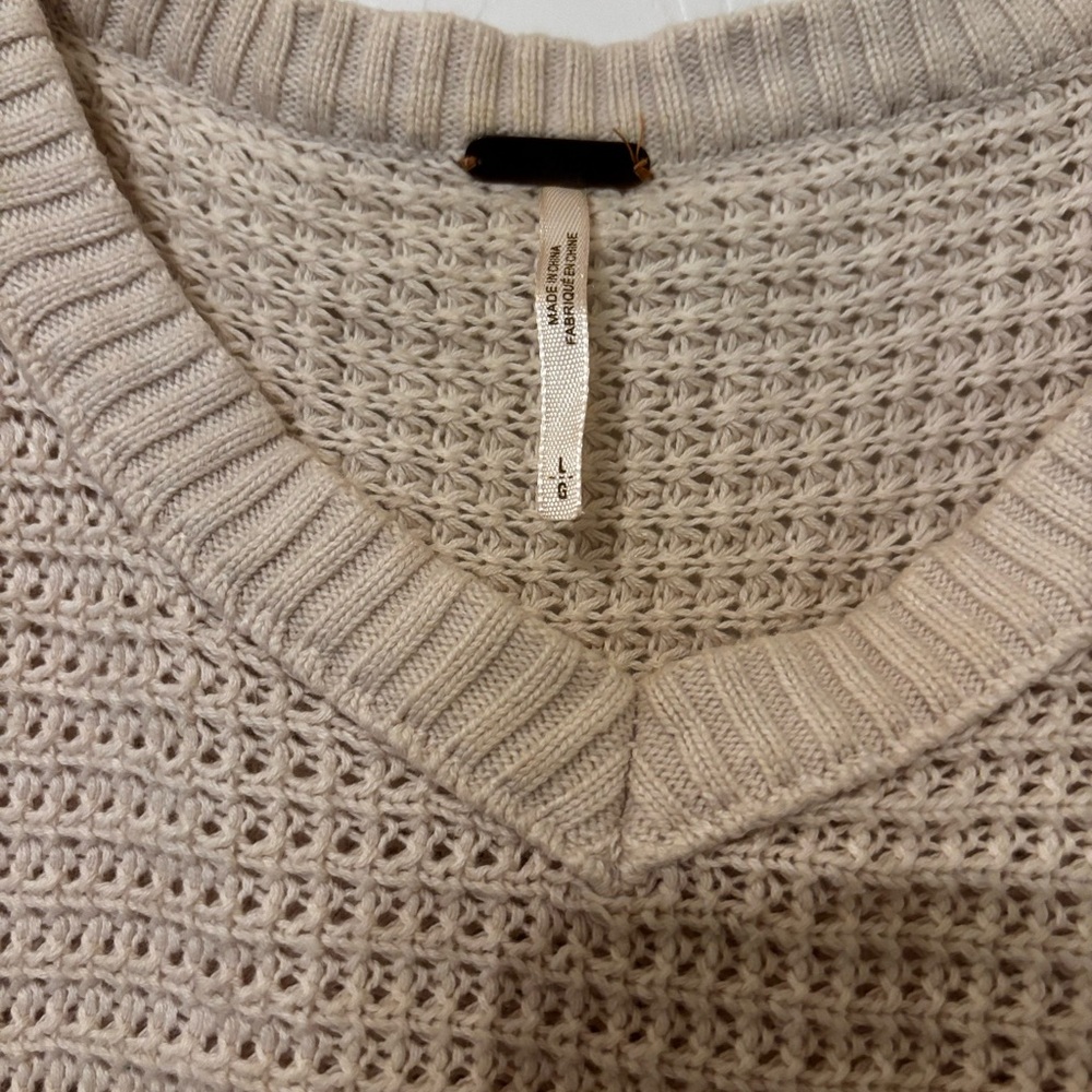Free People Cream Sweater